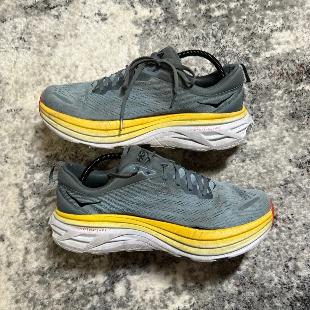 Hoka Bondi 8 Mens Running Shoes Goblin‎ Blue Mountain Spring 1123202 Size 12 D
